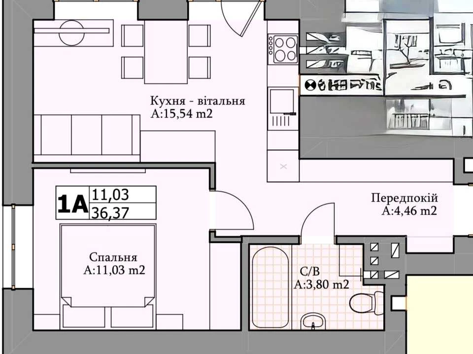 Apartment. Irpin, Mineralna st.
