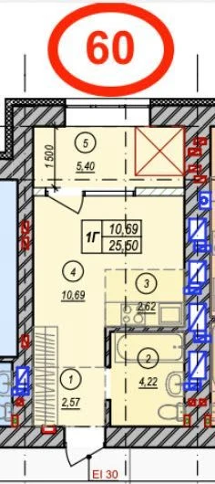 Studio apartment available under state programs and discounts