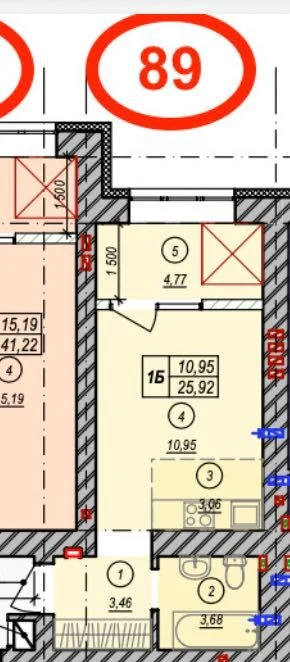 Studio apartment available under state programs and discounts