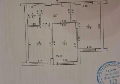 2-комнатная квартира с новым ремонтом напротив Центрального парка