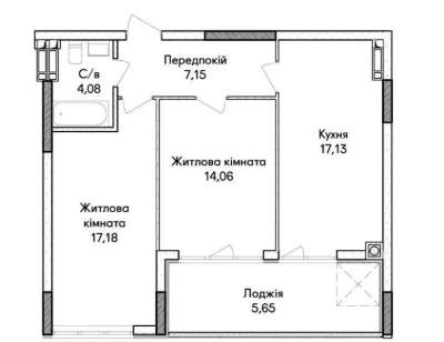 Сімейна 2-кімнатна квартира в новій черзі Синергія Сіті.