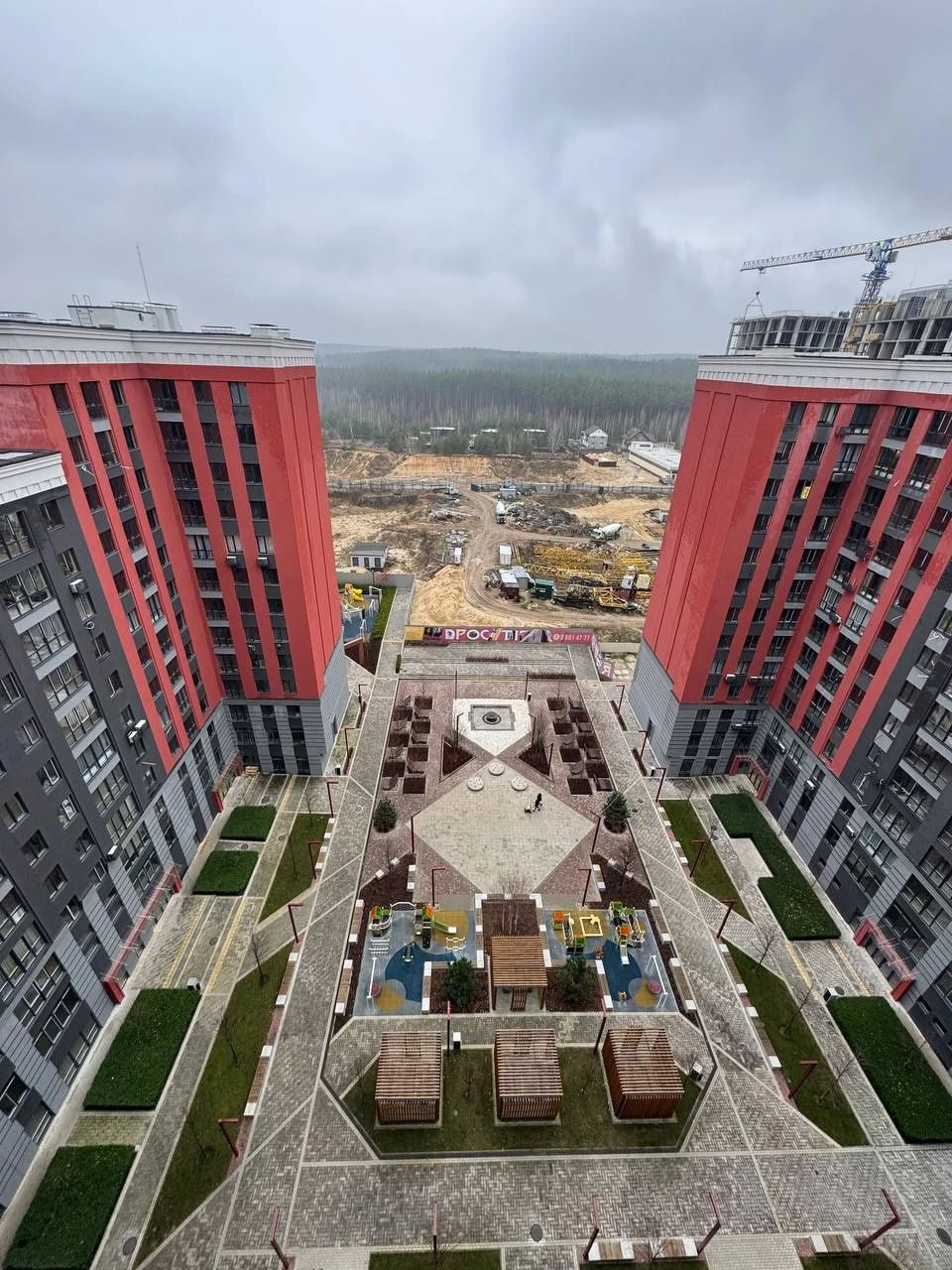 Apartment in Irpin City. Two-room apartment, unfurnished.
