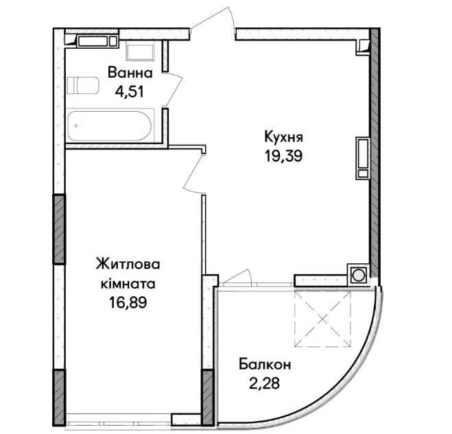 Однокімнатна квартира біля набережної та річки. Ірпінь.
