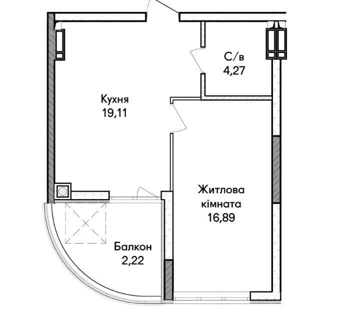 Передмістя Квартира з лоджією. Укриття в будинку