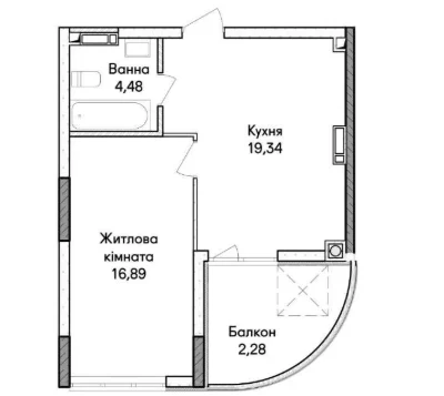 1-bedroom apartment from developer. New phase Synergy City