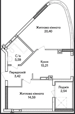 Синергия Сіті! Квартира с минимальной подготовкой! 62 м2