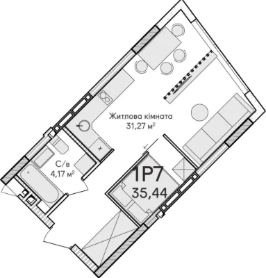 Synergy City! Ready house! 35.1 m2