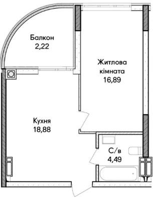 Квартира в новому доме. С укрытием. Ирпень. Рассрочка по