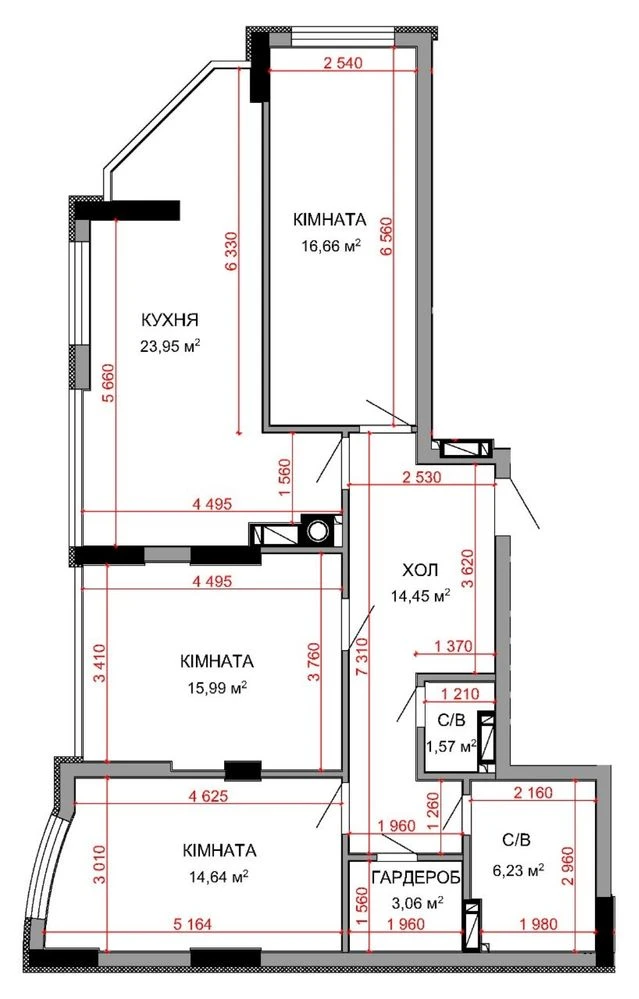 Apartment in the Center 3 rooms