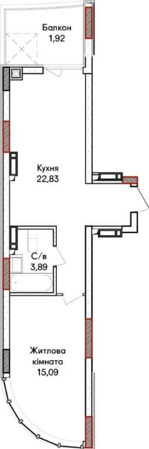 Квартира в розстрочку на 3 роки.