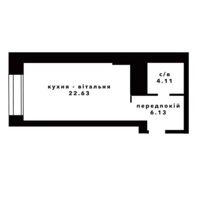 Продажа квартиры с видом 33 м² в ЖК Арт Резіденс | Центр Ирпе