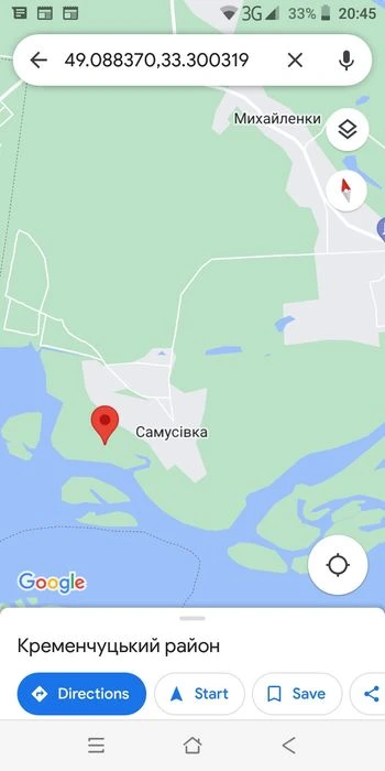 Участок Самусиевка. Участок Кривуши. Земля. Участок на берег