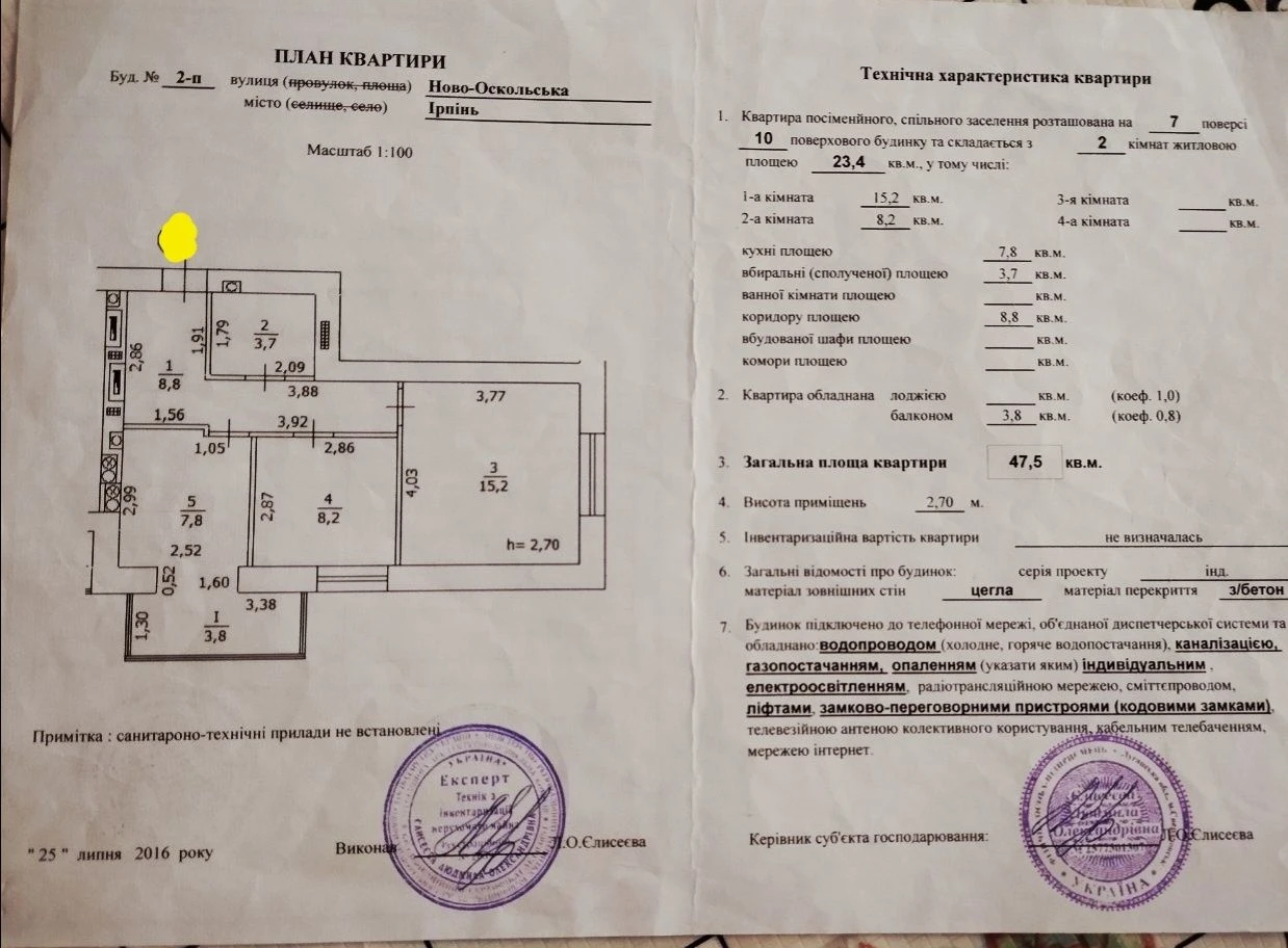 ЖК Синергія-2, с ремонтом, 2-комнатная квартира