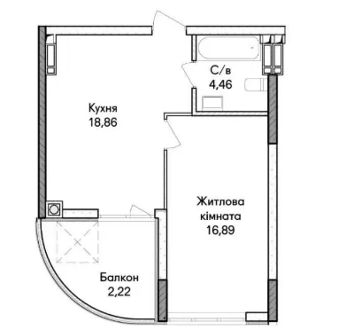 1-кімнатна квартира в Ірпені. Розстрочка на 4 роки.