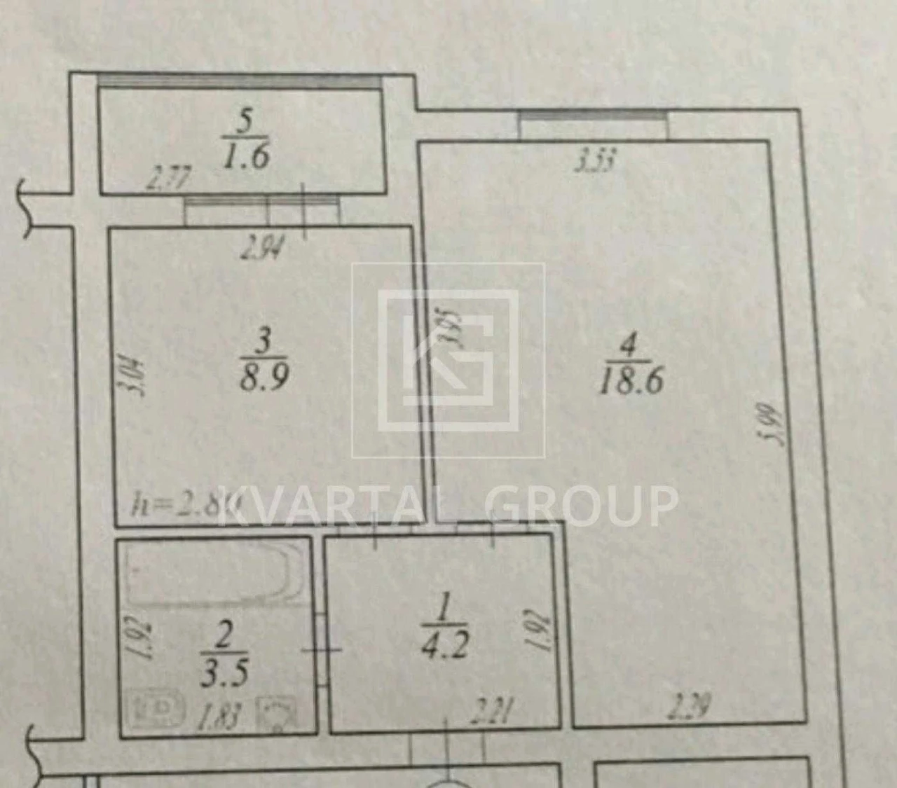 Продаж 1-кімнатна квартира під ремонт, вул. Давидчука