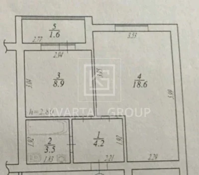 Продаж 1-кімнатна квартира під ремонт, вул. Давидчука