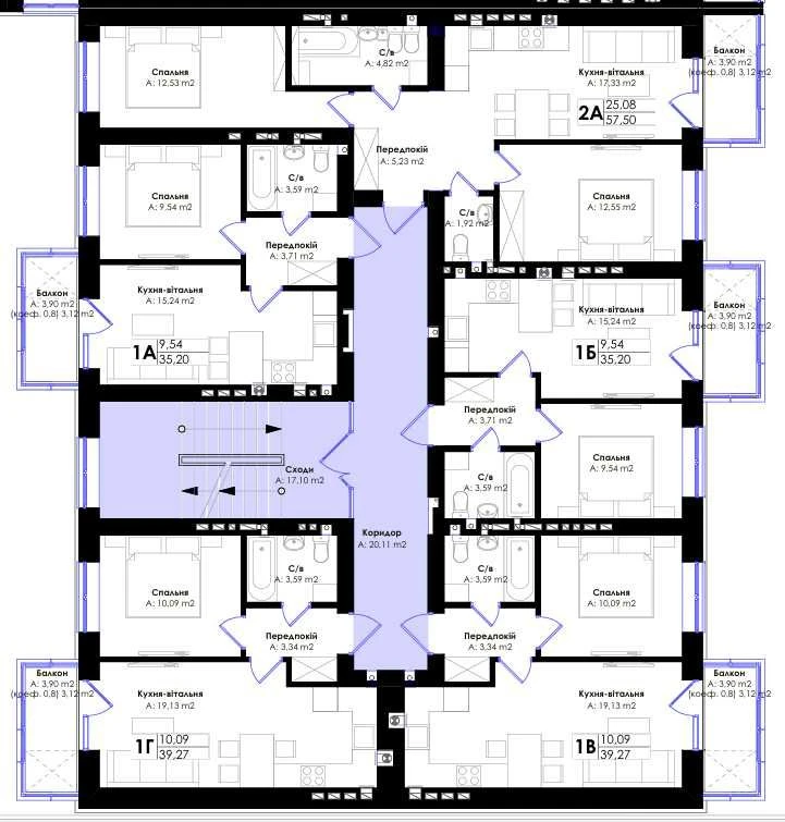 Apartment in a new residential complex on Litera Street, Irpin, Center