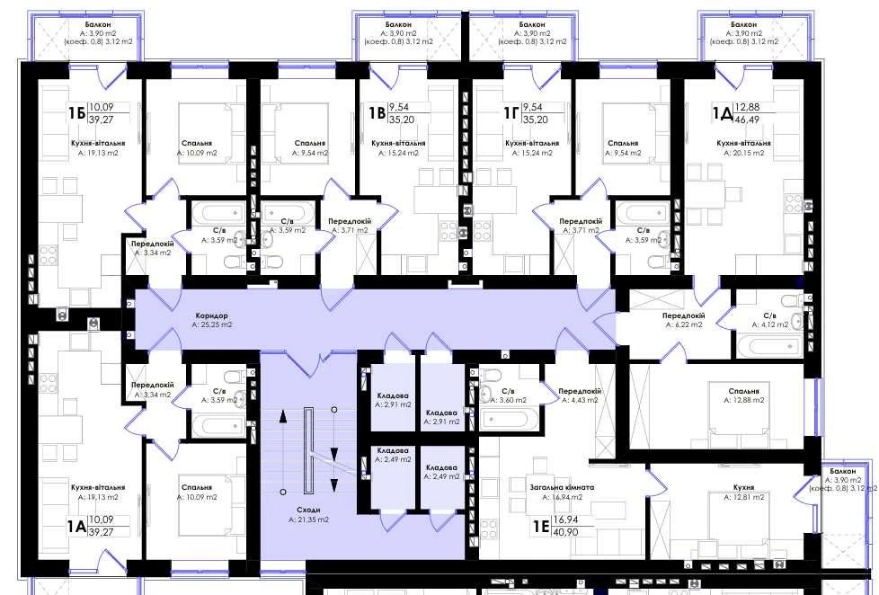 Apartment in a new residential complex on Litera Street, Irpin, Center