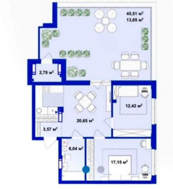 Продається унікальна 2-кімнатна квартира з панорамною терасою 45,5 м²! Ірпень
