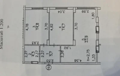 Продаётся 2-комнатная квартира 64 м² с документами | Без комиссии