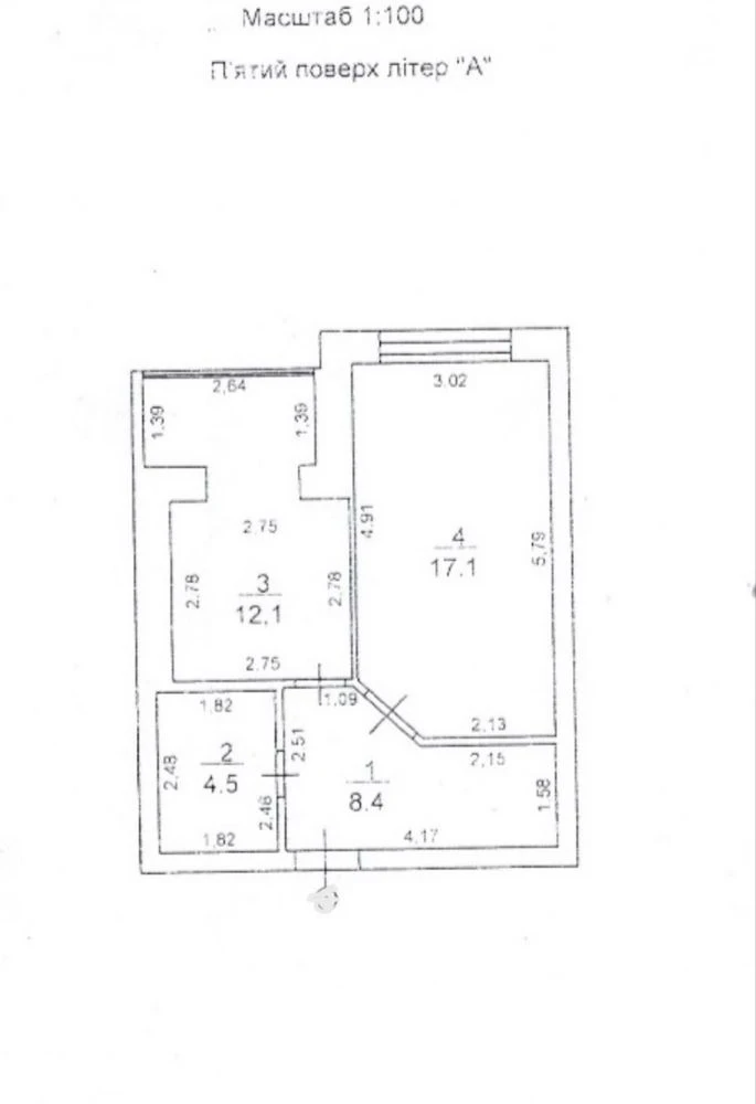For Sale, 1 room, renovated, Gas, center, Irpin