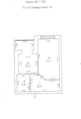For Sale, 1 room, renovated, Gas, center, Irpin
