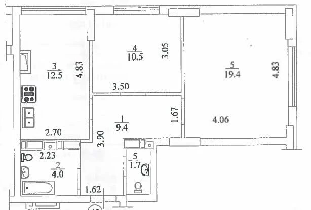Owner 2-room apartment in the "Irpin City" complex (New York) for sale