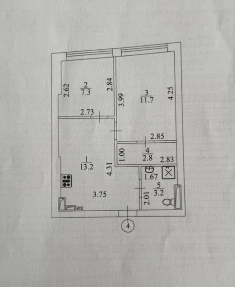 Sale of a two-bedroom apartment renovated
