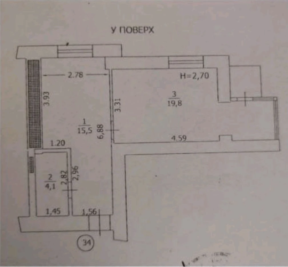 Продається 1-кімнатна квартира в місті Ірпінь.