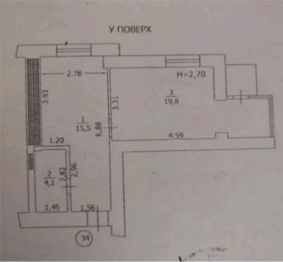 Продається 1-кімнатна квартира в місті Ірпінь.