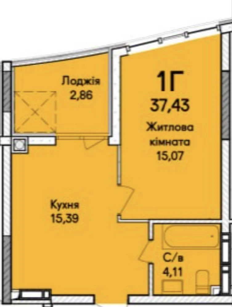 Sale of a 1-bedroom apartment in the Synergy City residential complex