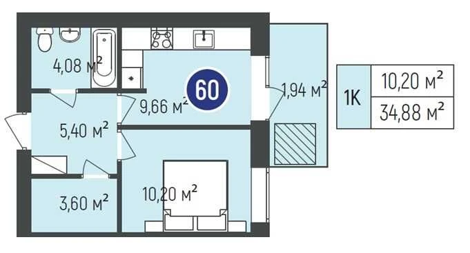 1-bedroom apartment 35 sq m in ЖК Бургундія 3, Irpin, Ukraine