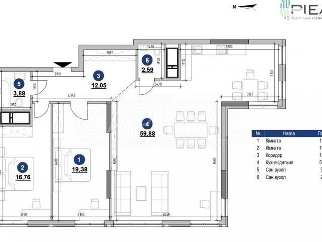 Продажа 3к квартиры 115 кв. м на шоссе Железнодорожное 45А • ID 347