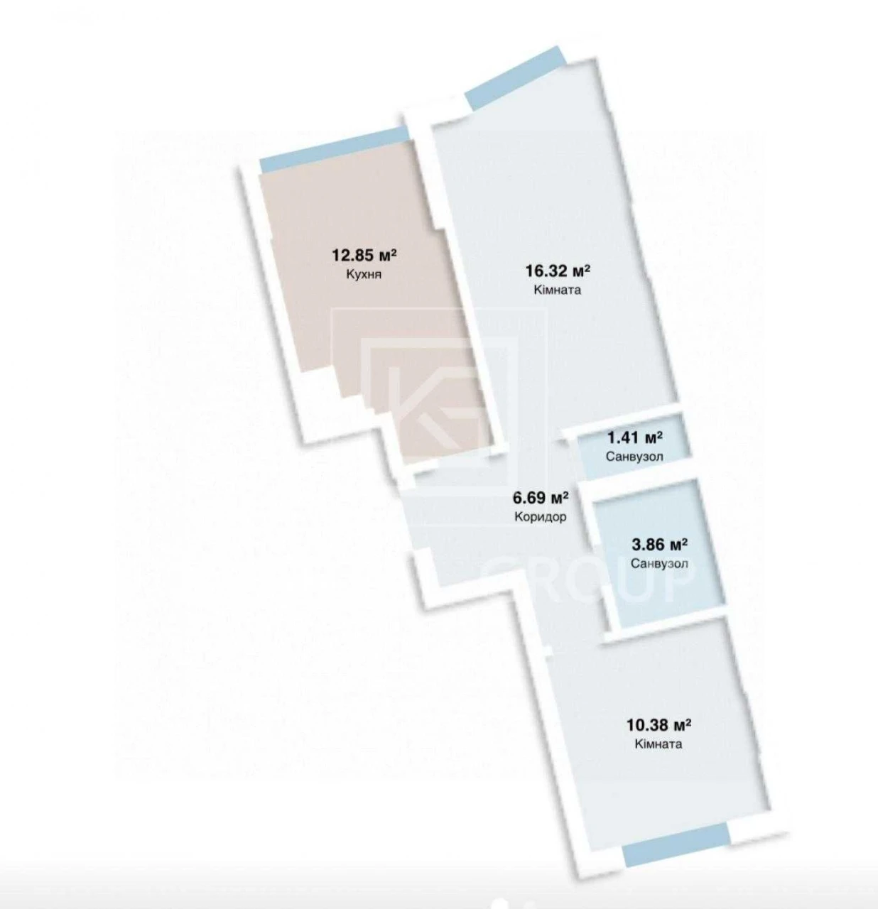 Two-bedroom apartment in the heart of Irpin