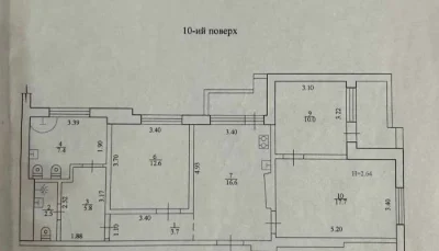 I am selling a 3-room apartment in Oleksiyivka.