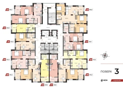One-bedroom apartment in Irpin City residential complex near the forest