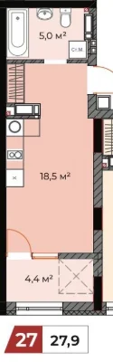 One-bedroom apartment in Irpin City residential complex near the forest