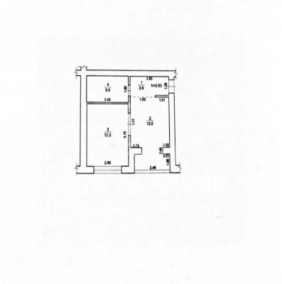 1-bedroom apartment with renovation in a closed residential complex