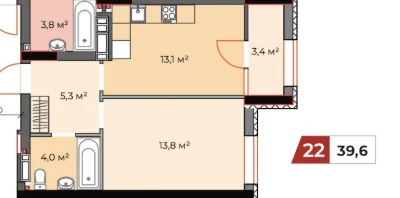 1-bedroom apartment in Irpin City residential complex from the developer