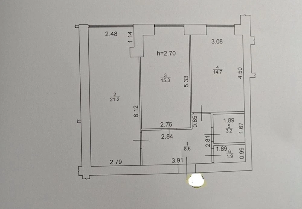 Two-room apartment with partial renovation in Irpin. єОселя