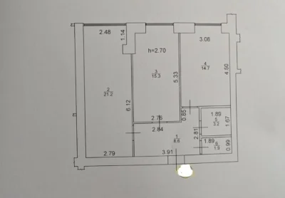 Two-room apartment with partial renovation in Irpin. єОселя