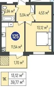 Selling 1-bedroom apartment measuring 39m2 in ЖК Бургодія Ірпінь Газ!