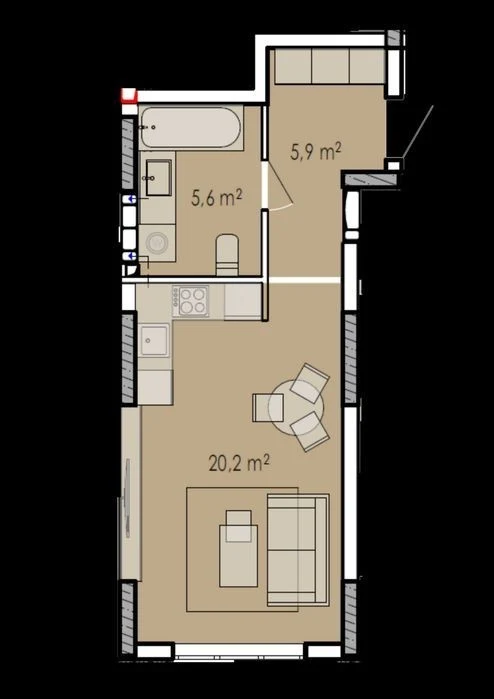 No commission. EOselya 1-k 32 sq. m LikoGrad Perfect Town residential complex, M