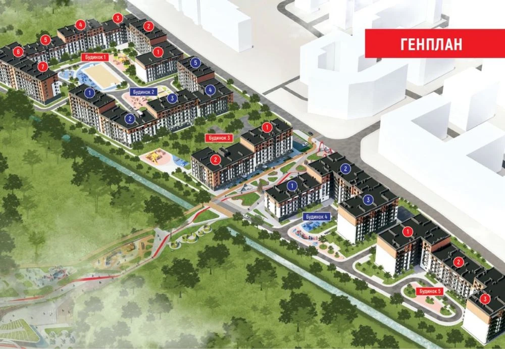 1-bedroom apartment, 33.87 m² in modern residential complex "Burgundiya 3"