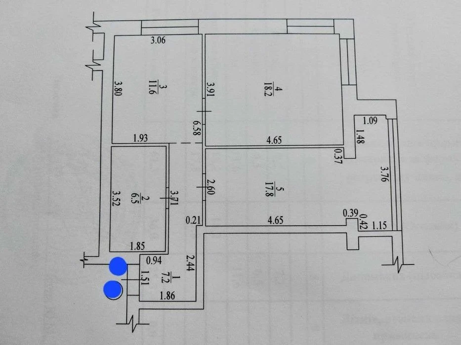 2х квартира в кирпичном доме с АГВ