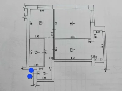 2х квартира в кирпичном доме с АГВ