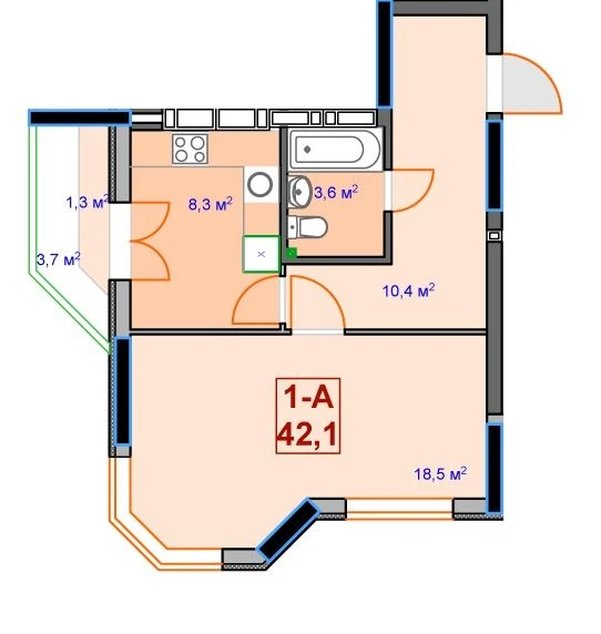 1-кімнатна квартира в Ірпені, без агента, власник