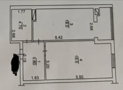 Taxes 2% - 2-room apartment - Ready-to-move-in! Government programs available.