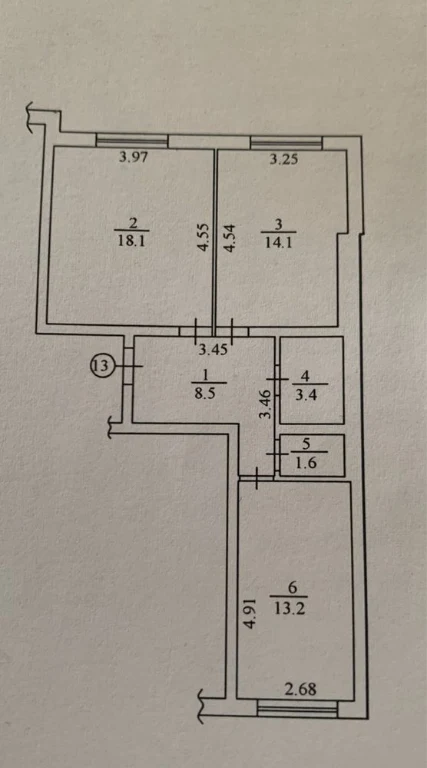 Two-room apartment! Gas. State programs OK