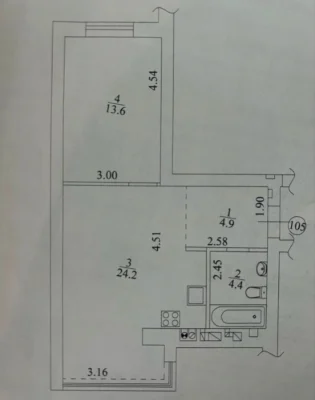 Євро 2к квартира з ремонтом!Газ!Всі держ.програми-так!Мін.оф